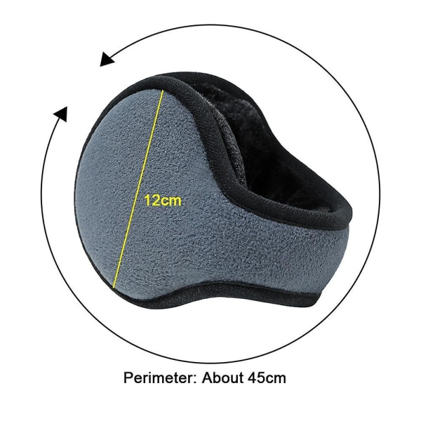 Talviset lämpimät selkään kiinnitettävät taittuvat korvaläpät ja yksinkertaiset korvaläpät Gray