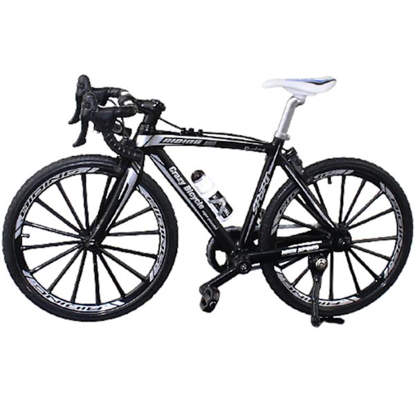 Mini cykelmodel legetøj legering plast ned ad bakke mountainbike legetøj gaver til drenge Bend The Bike Black
