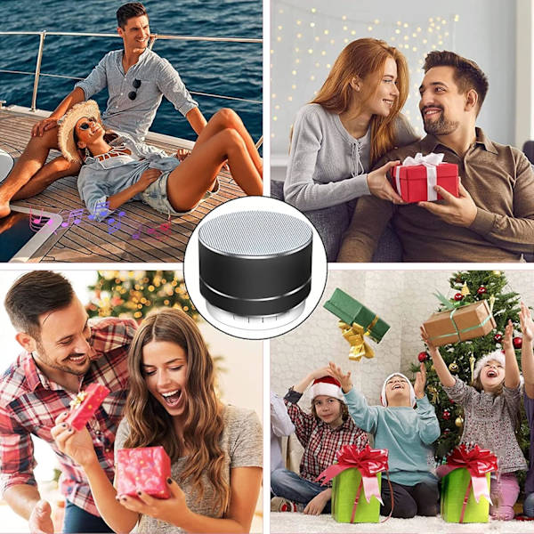 Bärbar Bluetooth-högtalare, trådlös högtalare med HD-ljudstöd TF-kort, mini bärbar högtalare för inomhus/utomhus, hem, grill, strand och resor black