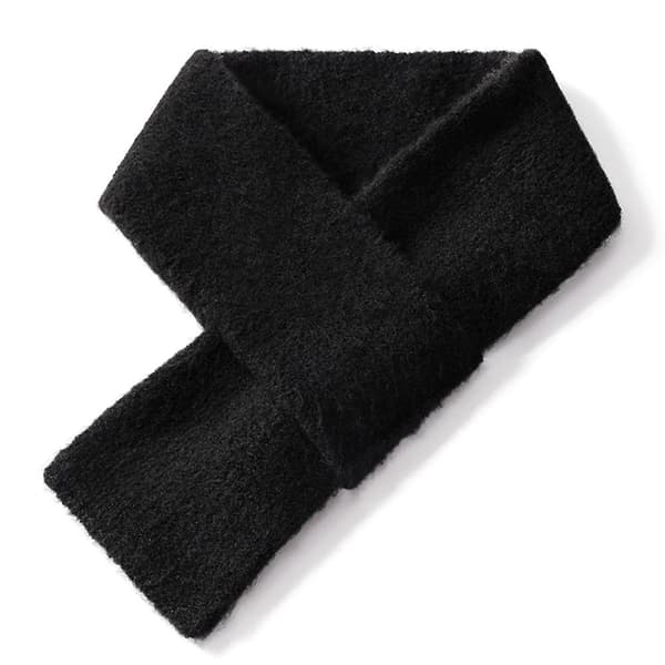 Premium vinterscarf för män, mjuka stickade halsdukar, kamel Black