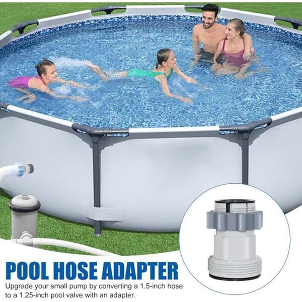38 mm och 32 mm poolslangsadapter, poolslangskoppling för Intex 10722, Bestway, Coleman (2-pack)