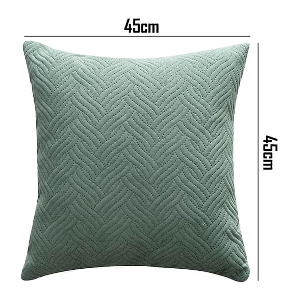 Hem Sammet Kuddfodral-Enkel Solid Färg Soffa Kuddfodral Grå 45*45cm 45*45cm green