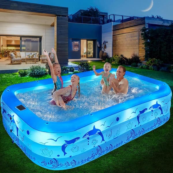 4 stycken poolpluggar, blå poolersättningspluggar, pooltätningspump, poolplugg för ovanjordspooler