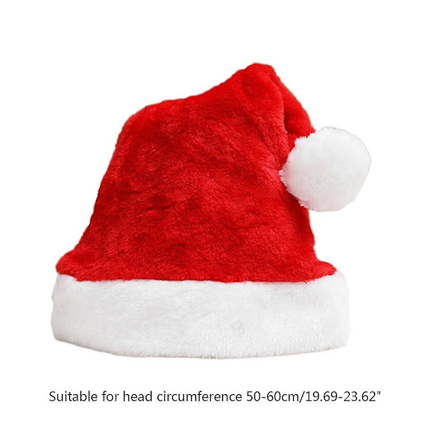 Julehatt i fløyel, unisex, komfortabel, kreativ, flerfarget, for voksne og barn, julehatt for julefest