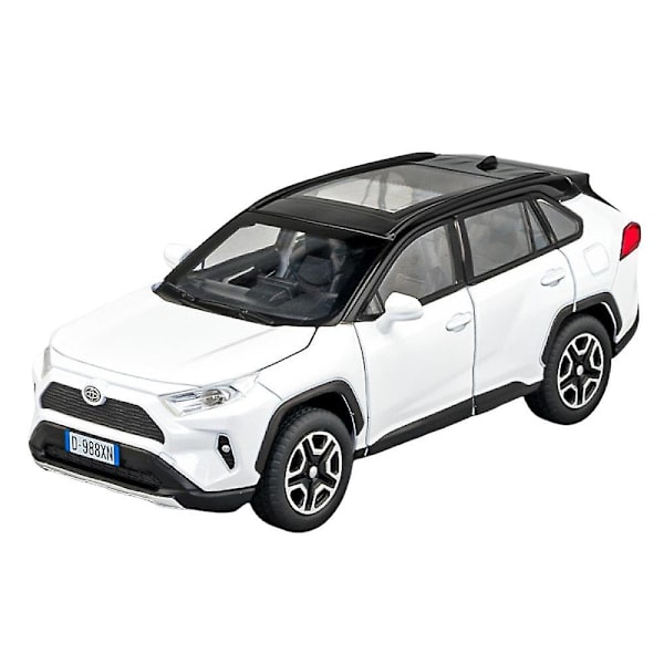 Malliauto 1/32 Rav4 Metalliseos Valmistettu Keräilyleluauto Valoilla Ja Äänillä Leikkiauto Ovet Avautuvat Pojille Lapsille Taaperolle Lahjaksi