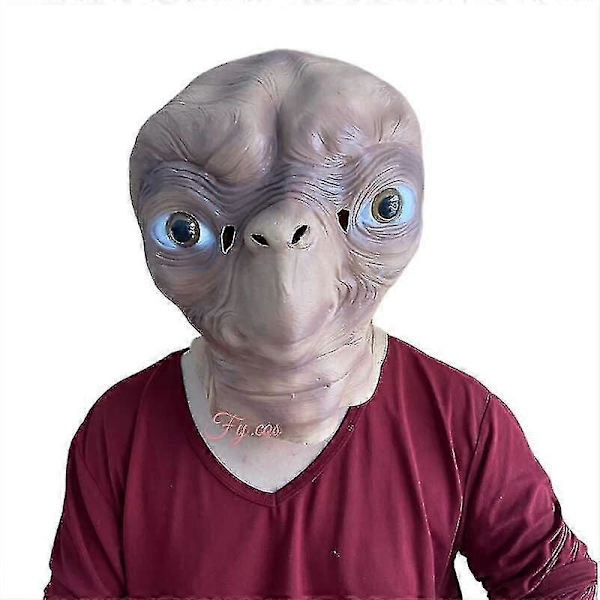 Smile No Face Man Latex Maskara Helhuvud Skräck Ansiktslös Förklädnad Cosplay Läskig Alien Hjälm Halloween Kostym Mask För Män Alien mask 6