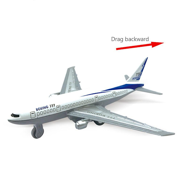 Farfi 2 stk. Mini Simulation 777 A380 Pull Back Fly Model Samleobjekt Legetøj