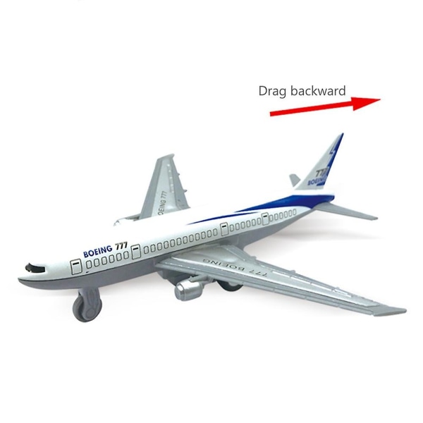 Farfi 2stk Mini Simulering 777 A380 Trekk tilbake Fly Flymodell Samleleketøy