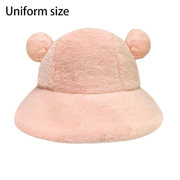 Spand med søde fiskerhat Vinter Hold Varme Sjov Leopard Print pink