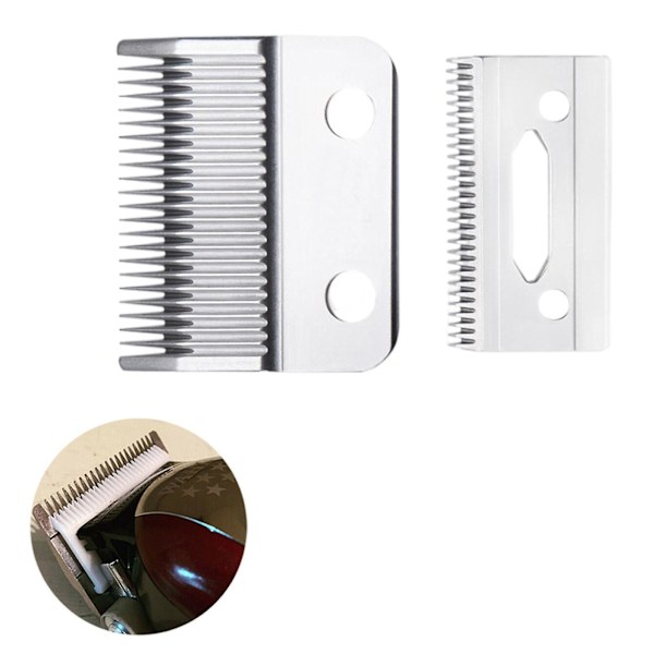 2x Keramiskt bladskär + Metallbotten Set Ersättning För Wahl Klippmaskin Fp
