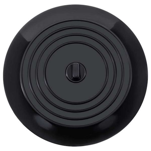Silikonsluk for vask, svart, 15 cm