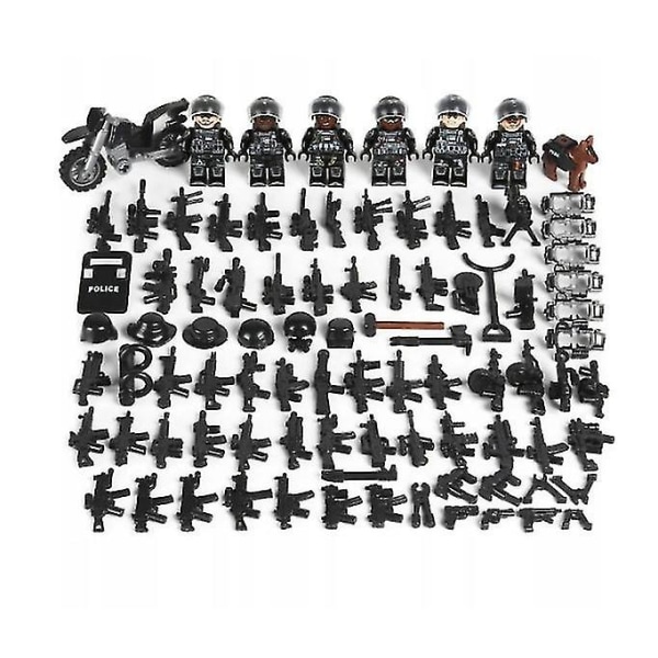 Laadukas SWAT-SET ARMY SOLDIERS WAR COMMANDOS -rakennuspalikkasetti lapsille