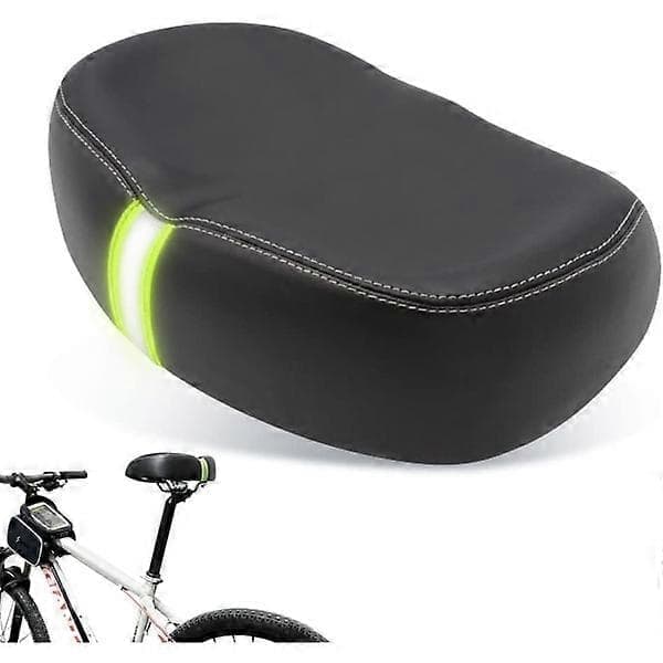 Noslös Komfort Bred Cykelsadel med Memory Foam-vaddering