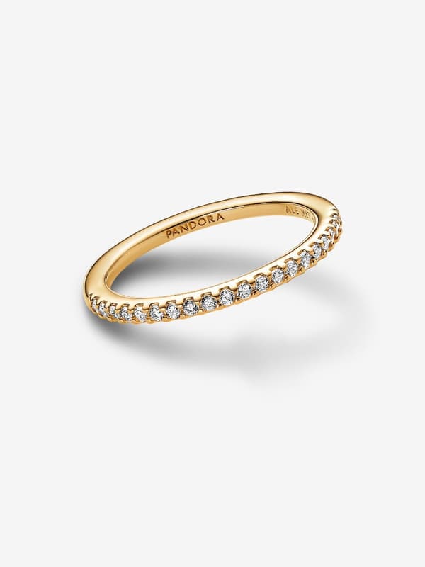 Pandora - Kimalteleva sormus - 14k kullattu Circumference: 50mm