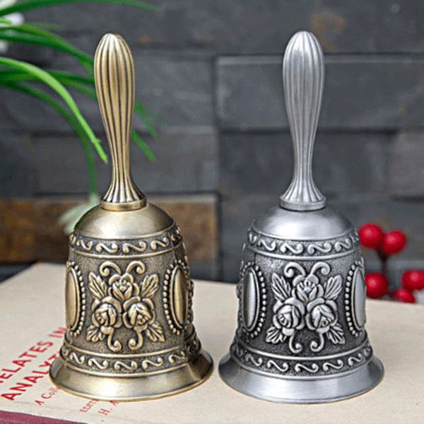 Farfi Retro Metal Tone Alloy Hand Bell Lucky Jingle Multi-purpose För Hem Tillbehör