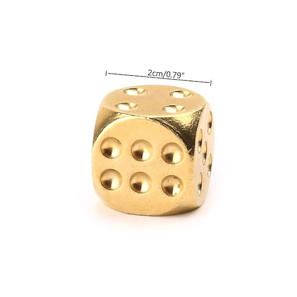 1 st 20 mm 0,78 tum massivt mässingtärningsspel klubb bar semesterfest underhållningsspel