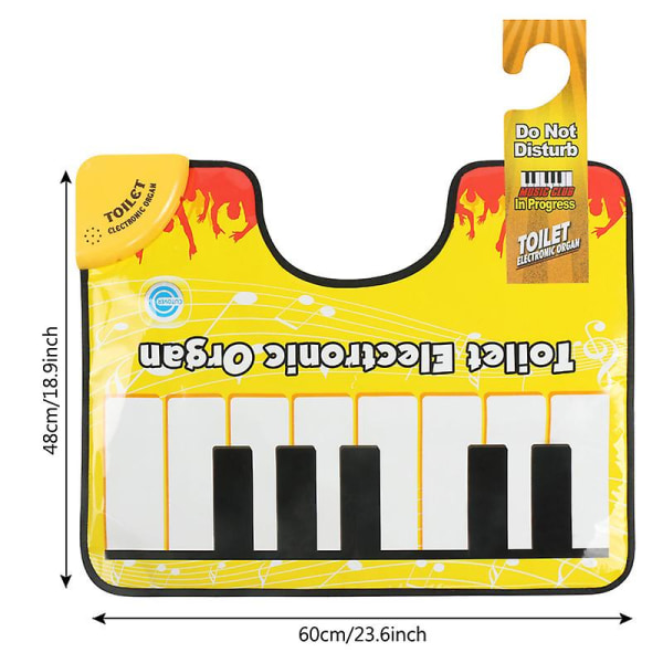 Potty Piano Lydende Tæppe Badeværelse Sjov Tå Tryk Musikalsk Keyboard Toilet Gulv Måtte