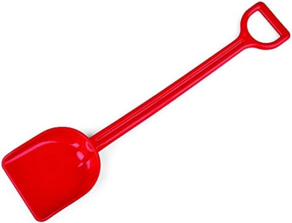 Hape E4076 - Stark Spade, 40 cm, strandleksak/sandleksaker, röd