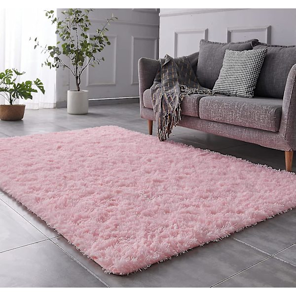 Super blød vinter varm tyk tæpper til stue plys tæppe børn soveværelse fluffy gulv hjem indretning shaggy måtte fløjl tæppe 40X60cm pink