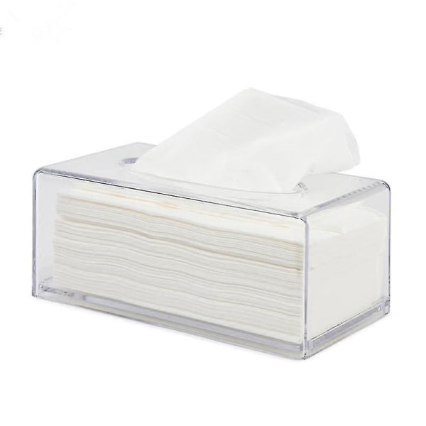 Pack Clear Tissue Box Servietholder Organizer Stue Hjem Opbevaring Papirholder