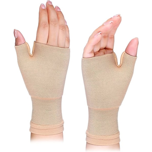 2 st Kompressionshandledsstöd Tumme Handledsskena Andningsbar handled och tumstöd Elastiskt handledsstöd Handstöd för kvinnor män Sport, M