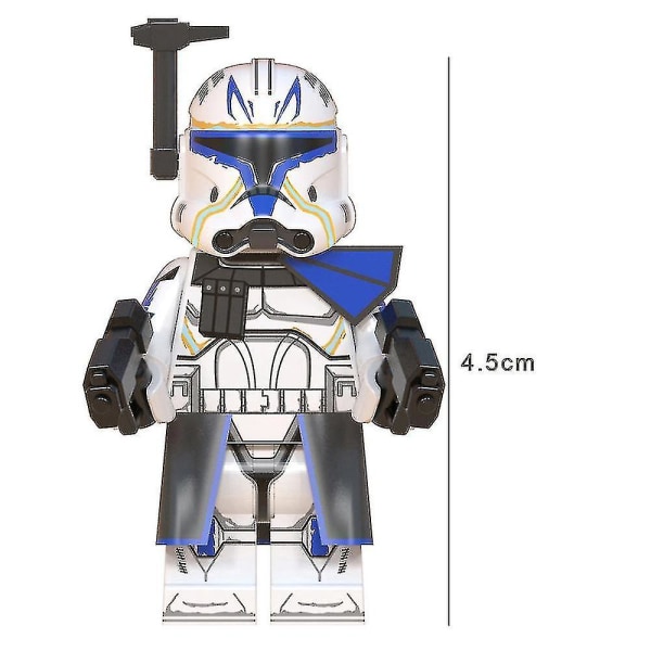 8 st Star Wars Rex Jesse Clone Force 99 Wrecker Hunter Minifigur monterad minibyggsten Actionfigurer Leksak Barn Present