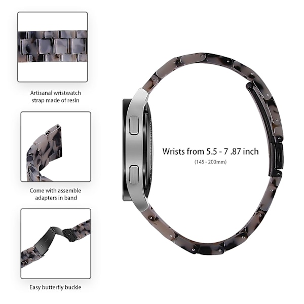 Ersättningsarmband för Garmin Vivoactive 4, 22 mm vattentätt klockarmband i harts - Bläckgrå Grey Style U Garmin Vivoactive 4