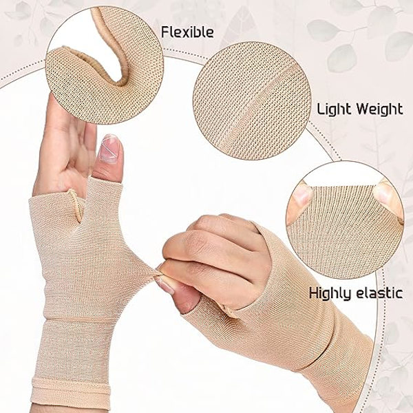 2 st kompressionshandledsstöd tumstödsskena andningsbar handledsstöd och tumstöd elastiskt handledsstöd handstöd för kvinnor män sport, M
