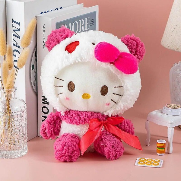 Uusi 25 cm:n Cartoon Kawaii Kanelipulla Koiran Pehmolelu Plussi Nuken Koti Sisustus Lasten Syntymäpäivälahja Hello Kitty 25CM