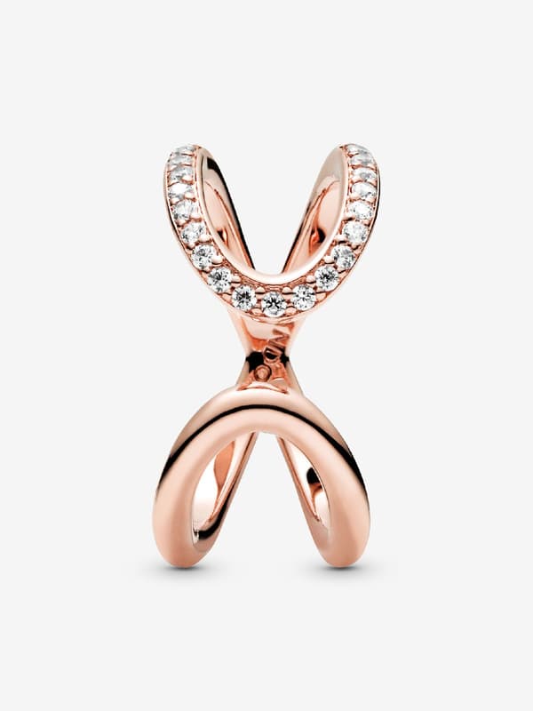 Pandora - Wrapped Open Infinity Ring - 14k roséguldplätering Circumference: 58mm