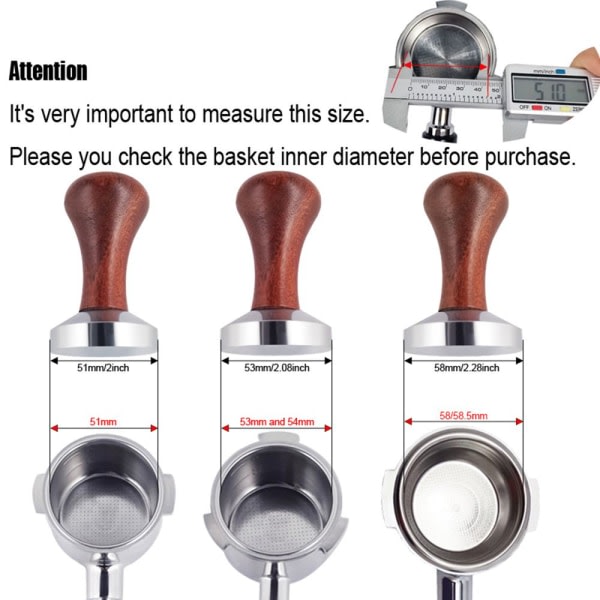 Espresso-kahvin tamppaaja 51mm/53mm/58m 53mm