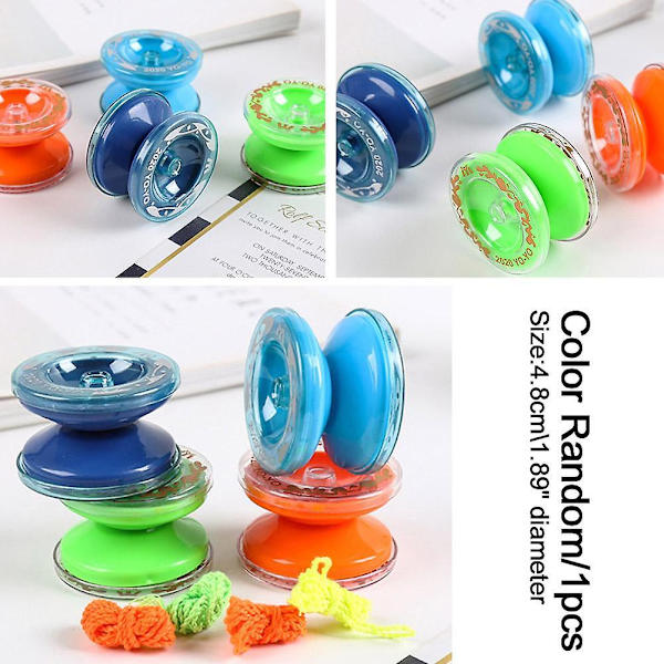 Miniatyr jojo-boll i plast, tecknad jojo-boll leksak för dagisgåvor (slumpmässig färg)