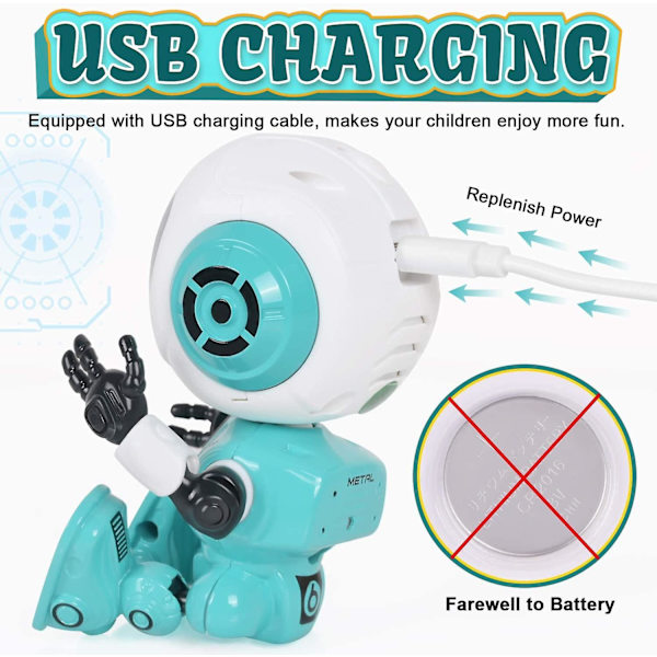 Coola leksaker för pojkar och flickor i åldern 3-8 år, talande robot för barn, populära presenter för pojkar och flickor i åldern 2-7 år, roliga leksaker för pojkar och flickor i åldern 4-9 år, för barn Chris