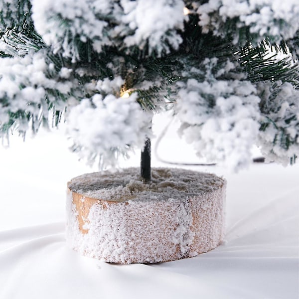 Bordplate Juletre Snøfylt Juletre Med Led Lys