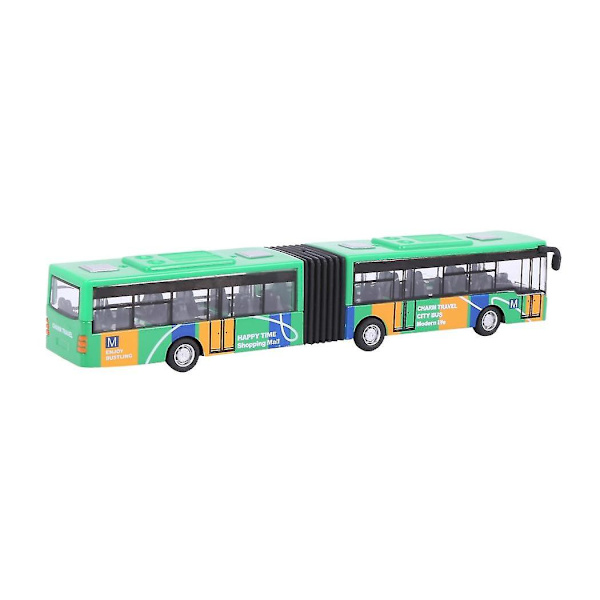 Barnmodellfordon Buss Bilar Leksaker Liten Baby Pull Back Leksaker Grön