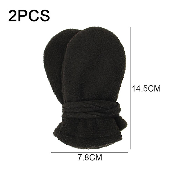 Kaldebestandige og varme fleece-hengerhalsvotter M Beige -  black