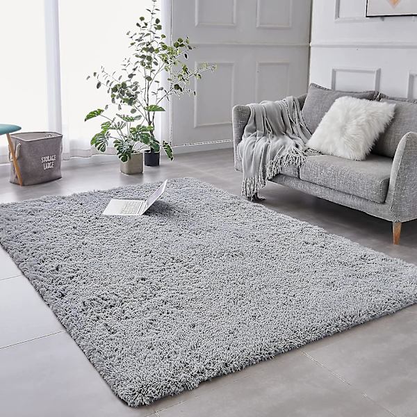 Super blød vinter varm tyk tæpper til stue plys tæppe børn soveværelse fluffy gulv hjem indretning shaggy måtte fløjl tæppe 40X60cm Grey