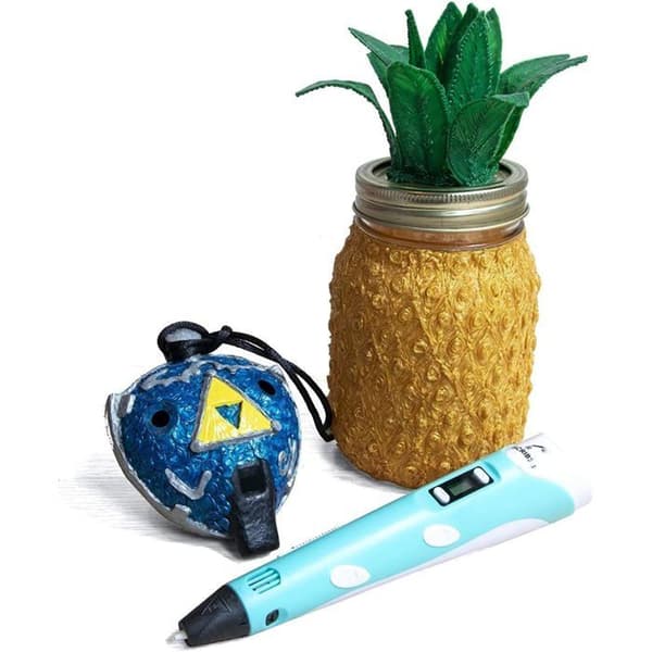3D-printpen med display - Indeholder en 3D-pen, 3 startfarver PLA-filament