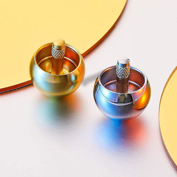 2 Stykker Top Metal Flip Over Top Gyroskop Rustfrit Stål Top Legetøj Fysik Legetøj Videnskabelig Uddannelse