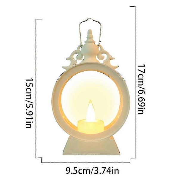 Dekorativ Retro Lampa Med Flimrande Ljus Inomhus Eller Utomhus Artiklar För Matbord D