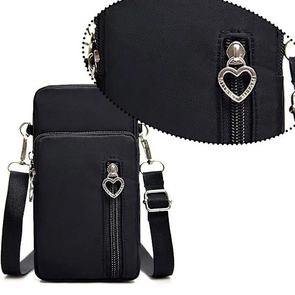 Liten crossbody-plånbokstelefonväska för kvinnor, minicrossbodyväska, mobiltelefonväska, axelväska, stil 2