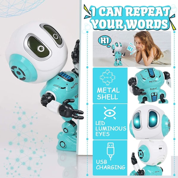 Coola leksaker för pojkar och flickor i åldern 3-8 år, talande robot för barn, populära presenter för pojkar och flickor i åldern 2-7 år, roliga leksaker för pojkar och flickor i åldern 4-9 år, för barn Chris