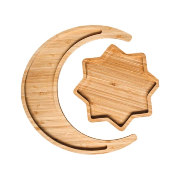 Trä Månbricka Centerpiece Eid Mubarak för Kök Högtid