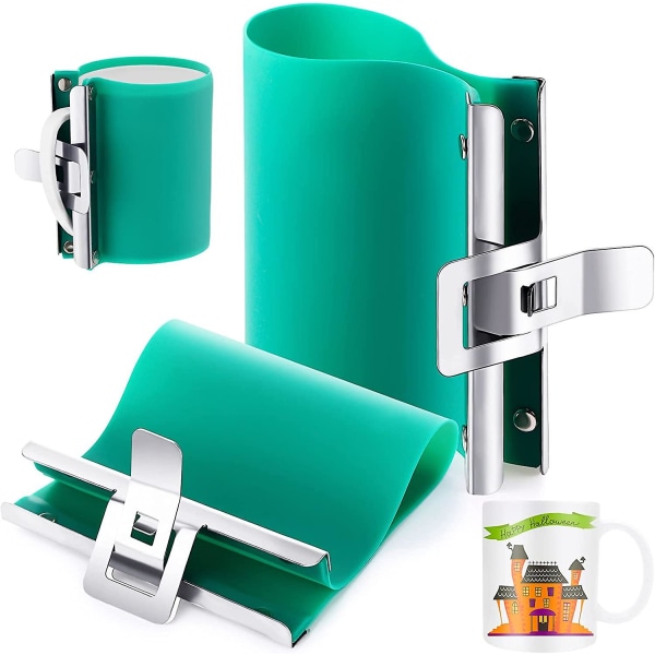 15 Oz och 11 Oz Silikon Muggklämma, 3d Sublimering Silikon Mugg Wrap Koppklämma Fixtur För Muggar Utskrift