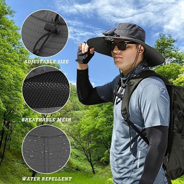 Solarfläkthatt, solfläkthatt med bred brätte, sol + USB dubbel strömförsörjning, perfekt för utomhusfiske, campingentusiaster kamouflage Kamouflage Camouflage