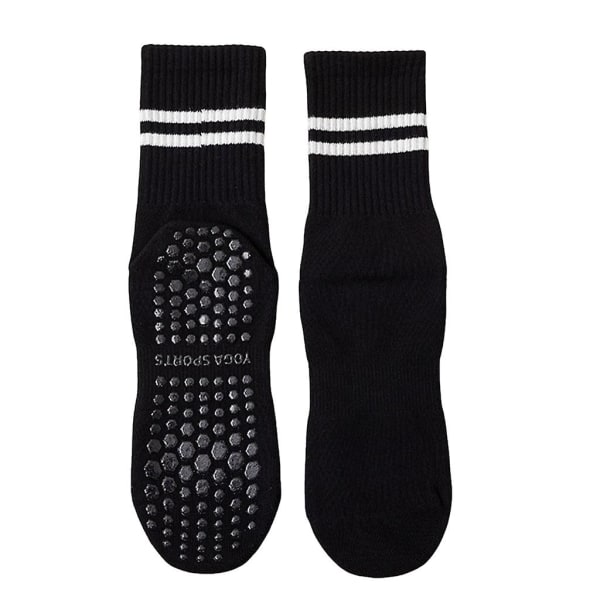 Pilates-sukat jooga-sukat liukumattomat jooga-sukat liukukisukat kahvoilla One Size Black