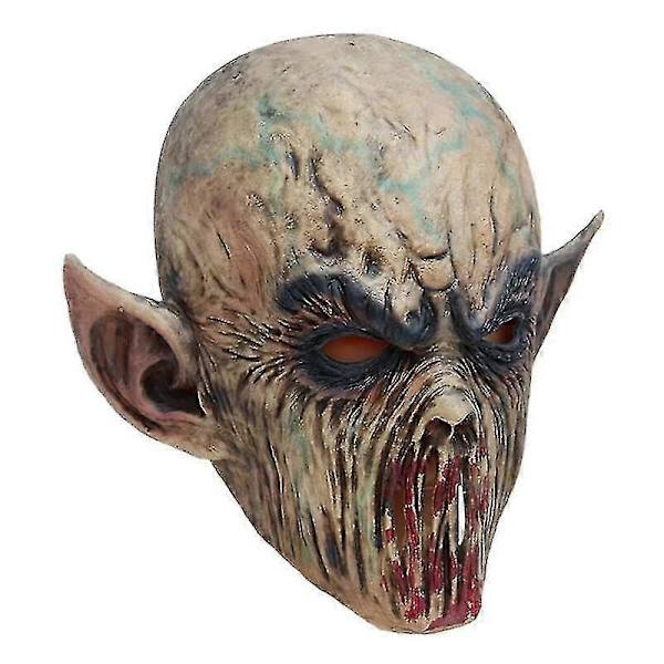 Smile No Face Man Latex Maskara Helhuvud Skräck Ansiktslös Förklädnad Cosplay Läskig Alien Hjälm Halloween Kostym Mask För Män Alien mask 1