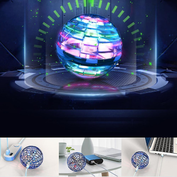 Lentävä pallo Bumerangi Spinner Lelut Mini Drone Ufo Lapset Poika Tyttö Lahjat Blue
