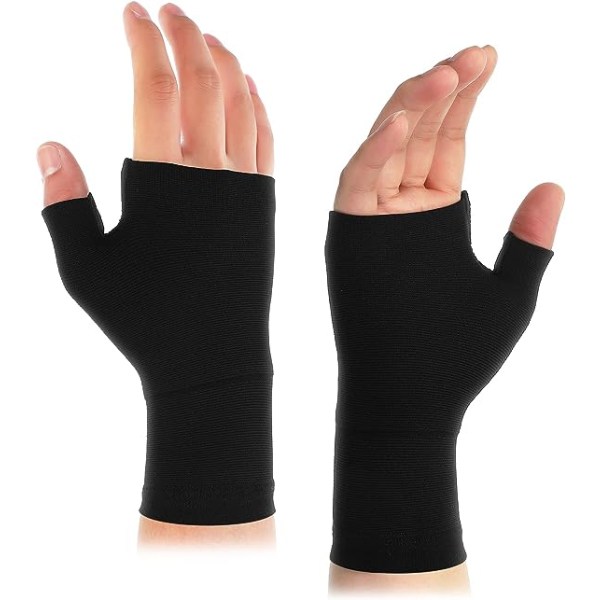 2 stk. Kompressionshåndledsstøtte Tommelfinger Håndledsskinne Åndbar Håndled og Tommelfingerstøtte Elastisk Håndledsstøtte Håndstøtter til Kvinder Mænd Sport, M