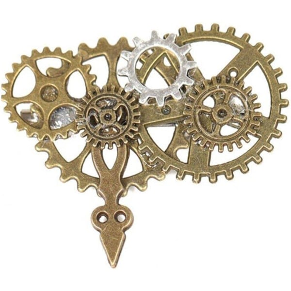 Gotisk Steampunk Brosch Pin - Vintage Gear Lapel Pin Badge Smycken för Kvinnor och Män - Perfekt för Kostymfest